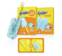 Swiffer Duster Kit, 1 Duster + 15 Refills, Dust Duster, Catches and Retains Up to 3 Times More Hair and Dust Than a Regular Duster