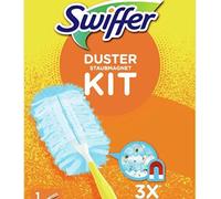Swiffer - Duster Trap & Lock Kit, 1 Handle + 5 Refills - 1 Set, Light Blue