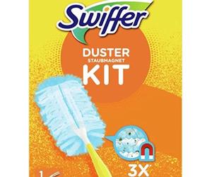 Swiffer - Duster Trap & Lock Kit, 1 Handle + 5 Refills - 1 Set, Light Blue
