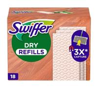 Swiffer Floor Mop Dry Floor Cloths Refill Pack of 18 Catches and Locks Dust