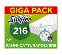 Swiffer Home Dust Trapper Cloths, 216 Microfibre Dry Cloths, Dust and Dirt Catch Cloths, Great for All Types of Floors and Animal Hair, Maxi Size