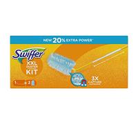 Swiffer Starter Kit Duster XXL Broom with 1 Handle + 2 Replacement Duvets Refill for Capturing and Traping Dust