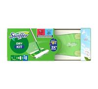 Swiffer Sweeper Basic Kit with 1 Mop, 8 Dry and 3 Wet Floor Cloths | Dust and Dirt Capture, Great for All Floors, Hair/Hair