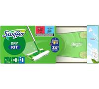 Swiffer Sweeper Basic Kit with 1 Mop, 8 Dry and 3 Wet Floor Cloths | Dust and Dirt Capture, Great for All Floors, Hair/Hair
