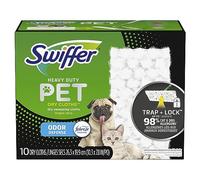 Swiffer Sweeper Pet Heavy Duty Dry Multi-Surface Cloth Refills for Floor Sweeping and Cleaning, Febreze Freshness, 10 Count