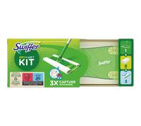 Swiffer - Starter Kit for Cleaning Floors with 1 mop, 8 Refills for Dry and 3 Wet Wipes - 1 Piece