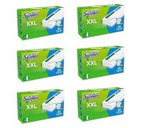 Swiffer XXL Pack of 6 Replacement Floor Cloths, 12 Pieces, for Dust Capturing and Trapping + Keyring