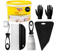 Swiflee and Co Ready Mixed Wallpaper Kit - Includes 2.5Kg Ready Mixed Wallpaper Paste, Wallpaper Kit Containing Smoother, Scraper, Brush