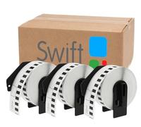 Swift 100 x Compatible DK-22210 29mm x 30.48m White Thermal Continuous Paper Tape Labels Compatible with Brother QL-1100 QL-1060N QL-570 QL-580 QL-700 QL-710W QL-800 QL-810W QL-820NWB Printers
