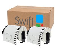 Swift 2 x Compatible DK-22243 102mm x 30.48m White Thermal Continuous Paper Tape Labels Compatible with Brother QL-1100 QL-1060N QL-570 QL-580 QL-700 QL-710W QL-800 QL-810W QL-820NWB Printers