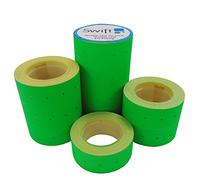 Swift 22 x 12 mm Price Gun Labels CT1 Green 10 Rolls 5,000 Stickers Pricemarking Tags Fits Many Pricing Labellers, Compatible Replacement Refill for Retail Shop and Tagging Easy Loading Permanent