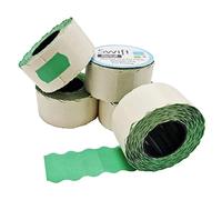 Swift 26 x 12 mm Price Gun Labels Green 5 Rolls 5,000 Stickers CT4 Wavy Edge Pricemarking Tags Fits Many Pricing Labellers