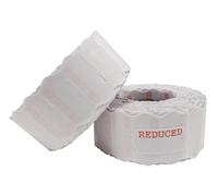 Swift 26 x 12 mm Price Gun Labels Reduced 5 Rolls 5,000 Labels Stickers CT4 Wavy Edge Pricemarker Tags Fits Many Pricing Labellers, Bulk Compatible Refill for Retail Shop and Price Tagging