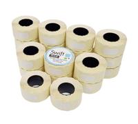 Swift 26 x 12 mm Price Gun Labels White 20 Rolls 20,000 Stickers CT4 Wavy Edge Pricemarking Tags Fits Many Pricing Labellers