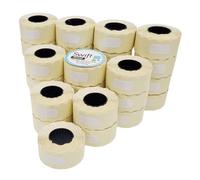 Swift 26 x 12 mm Price Gun Labels White 30 Rolls 30,000 Stickers CT4 Wavy Edge Pricemarking Tags Fits Many Pricing Labellers