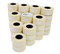 Swift 26 x 12 mm Price Gun Labels White 40 Rolls 40,000 Labels Stickers CT4 Wavy Edge Pricemarker Tags Fits Many Pricing Labellers, Bulk Compatible Refill for Retail Shop and Price Tagging