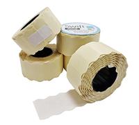 Swift 26 x 12 mm Price Gun Labels White 5 Rolls 5,000 Stickers CT4 Wavy Edge Pricemarking Tags Fits Many Pricing Labellers