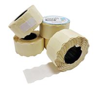 Swift 26 x 12 mm Price Gun Labels White 5 Rolls 5,000 Stickers CT4 Wavy Edge Pricemarking Tags Fits Many Pricing Labellers