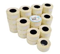 Swift 26 x 12 mm Price Gun Labels White Peelable 30 Rolls 30,000 Labels Stickers CT4 Wavy Edge Pricemarker Tags Fits Many Pricing Labellers, Bulk Compatible Refill for Retail Shop and Price Tagging