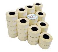 Swift 26 x 12 mm Price Gun Labels White Peelable 40 Rolls 40,000 Labels Stickers CT4 Wavy Edge Pricemarker Tags Fits Many Pricing Labellers, Bulk Compatible Refill for Retail Shop and Price Tagging