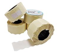 Swift 26 x 12 mm Price Gun Labels White Peelable 5 Rolls 5,000 Labels Stickers CT4 Wavy Edge Pricemarker Tags Fits Many Pricing Labellers, Bulk Compatible Refill for Retail Shop and Price Tagging