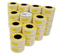 Swift 26 x 12 mm Price Gun Labels Yellow 40 Rolls 40,000 Labels Stickers CT4 Wavy Edge Pricemarker Tags Fits Many Pricing Labellers, Bulk Compatible Refill for Retail Shop and Price Tagging