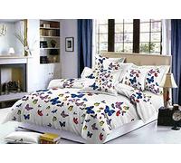 swift 4 Piece 3D Effect Duvet Quilt Cover Complete Bedding Set Butterflies Printed 313 Single
