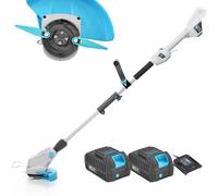 swift 40V Cordless Strimmer with 25cm Cutting Diameter Lightweight Battery Grass Timmer for Garden, Including 6 Spare Blades, Dual 2.0Ah Battery & Ch