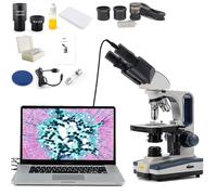 Swift 40X-2500X Compound Binocular Digital Microscope with 5MP USB Camera, Two-Layer Mechanical Scene and Software