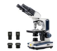 Swift Binocular Microscope for Adults,40X-2500X,Wide-field 10X and 25X Eyepieces, LED Illumination, Abbe Condenser, Double-Layer Mechanical Stage,SW350B