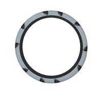 Swift Black White Eagle Print Universal Fit Steering Wheel Sleeve, Anti Slip Breathable Car Grip, Easy Install 15in/38cm Cover