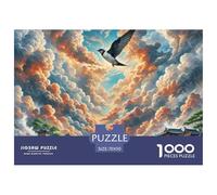 Swift Breaking Clouds 1000 Pieces Portable Jigsaw Puzzle Animal Age 3+ Quirky, Abstract Design, Home Decoration, Educational, Challenging Puzzle Games 70x50cm/1000pcs