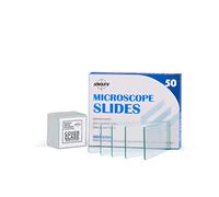 BS50, 50 pcs Pre-Cleaned Blank Ground Edge Glass Microscope Slides and 100 pcs Pre-Cleaned Microscope Coverslips suitable for monocular binocular