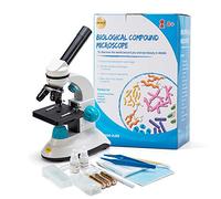 Swift Compound Kids Microscope SW50 with 40X-400X Magnification, Beginner Monocular Microscope with Glass Optics, Coarse Focusing, Starter Kit Includes 31 Piece Accessories Kit with Prepared Slides
