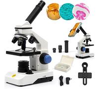 SWIFT Compound Monocular Microscope Kit for Kids Students Beginners,80X-2000X STEM Kit with All Metal Body Microscope, Carrying Box for School Laboratory Home Education SS121