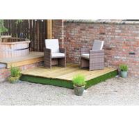 Swift Deck - Self-Assembly Garden Decking Kit - 2.4 X 2.4M - Includes Height Adjustable Foundations