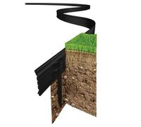 Swift Edge Garden Edging - Lawns, Borders, Pathways, Plots, Flowerbeds, Landscaping - Aluminium 100mm Tall - 24M Pack - Black