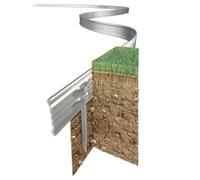 Swift Edge Garden Edging - Lawns, Borders, Pathways, Plots, Flowerbeds, Landscaping - Aluminium 100mm Tall - 6M Pack - Natural