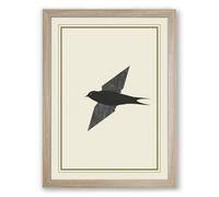 Swift Flight Minimalist Framed Wall Art Print A2 (59.4×42cm) Oak, Wall Decor for Living Room, Bedroom, Office & Home, Ready to Hang, Art Gift