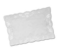 Swift Gift Paper Doilies x 125 White Lace Paper Disposable Placemats Rectangular Party Food Tableware Doilies Rectangular 14" x 10"