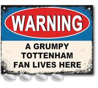 Swift Gift Tottenham Gifts for Men or Boys - Funny Grumpy Tottenham Fan Lives Here Metal Sign, Mens Metal Poster for Dads Man Cave or Home Bar Signs