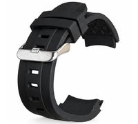 Swift Gift UK Black Curved End 22mm Watch Strap Silicone Rubber Watch Straps For Men Diver Style Rubber Watch Strap Replacement Band