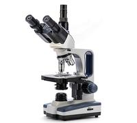 SWIFT Microscope Compound Trinocular SW350T, Research-Grade for Lab, 40X-2500X Magnification, with Wide-Field 10X, 25X Eyepieces, Siedentopf Head, Camera-Compatible, Mechanical Stage, Abbe Condenser