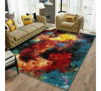 Multicolour Geometric Rug for Living Room Premium Polypropylene Carpet Soft Durable Anti Slip Washable Area Rug Modern Rainbow Scale Design for Bedroom Hallway and Home Decor Multiple Sizes