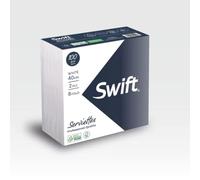 Swift Paper Napkins Serviettes 100 Pack 2Ply 40x40 cm 8 Fold Soft White Disposable Tissue for Dinner, Office, Christmas, Kitchen, Party, Birthday, Weeding, Restaurant, Picnic and Outdoor Events