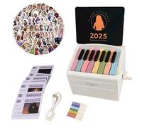 Swift Piano Calendar 2025 with 103pcs Swift Sticker,Piano Calendar 2025 Swift, USB Rechargeable Playable Piano 52 Weekly Calendar Cards with Sheet Music,Great Gift for Family and Friends(White)