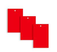Swift Red Gift Hang Tags Kraft Card Paper Parcel Clothing Price Labels Swing Tickets 60mm x 40mm (Pack of 100)