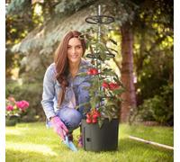 Swift Self-Watering Tomato Pot, Trough, Planter - Extendable Trellis - With Vermiculite - 290mm Dia, 1090mm Tall, 14L - Twin Pack