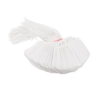 Swift Strung Tags White Card Clothing Parcel Label String Hanging Gift Swing Tickets Kraft Hang Price Labelling 55mm x 37mm (Pack of 200)