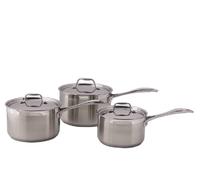 Dexam Supreme 3 Piece Stainless Steel Saucepan Set